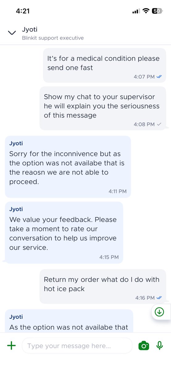 tabrez's tweet photo. @letsblinkit @blinkitcares first and last screenshot shared kindly take note of customer’s inconvenience at a time when one needs real quick delivery. https://t.co/qNioOwonKi