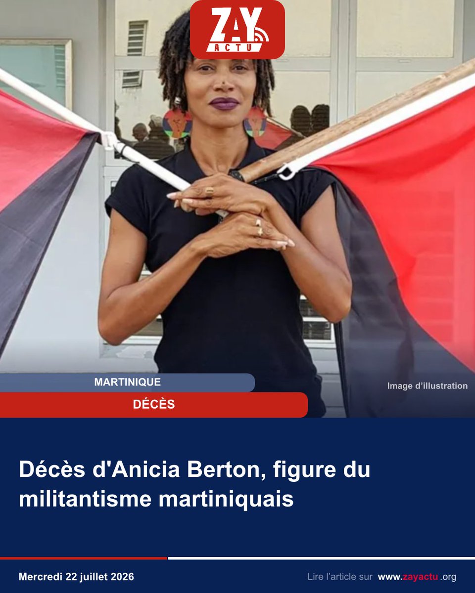 ZayActu's tweet photo. Décès d&amp;rsquo;Anicia Berton, figure du militantisme martiniquais https://t.co/XUmYlcixtu https://t.co/vinWTKBE1j