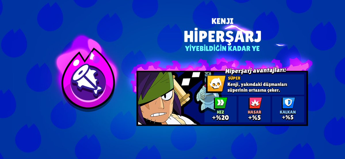 RotLash_'s tweet photo. FREE HYPERCHARGE!!! 🔥

I got Kenji hyper from daily free starr drop!!! 🌟

#BrawStars #Hypercharge https://t.co/17pPqK9ccT