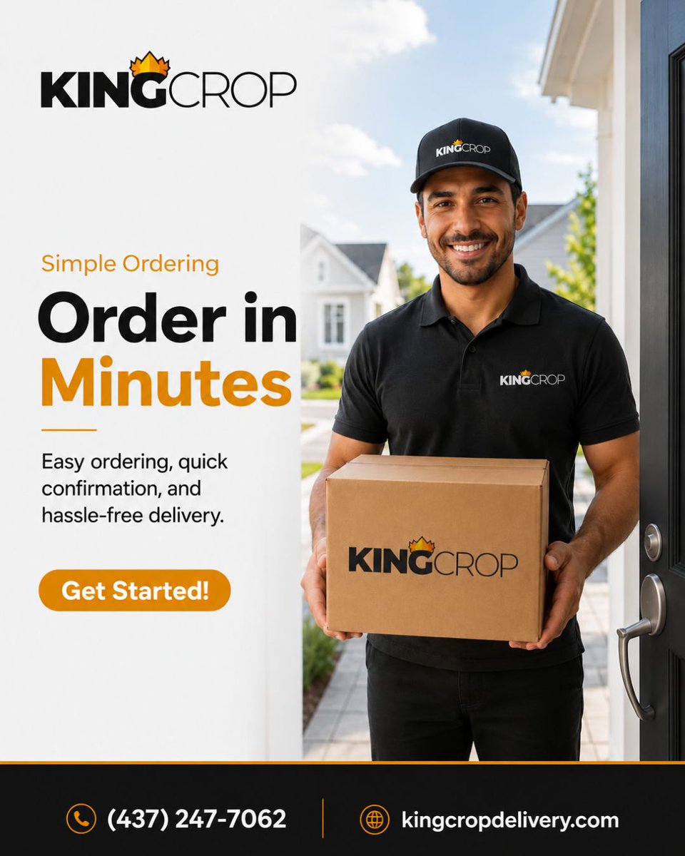 cropdelivery's tweet photo. Order with KingCrop in just a few simple steps. 
Enjoy a smooth ordering experience, fast confirmation, and dependable delivery designed to make getting what you need easy and convenient.

Visit: https://t.co/VyHJN1iSXL

#KingCrop #FastDelivery #EasyOrdering #ReliableService https://t.co/I7eL6zimoZ