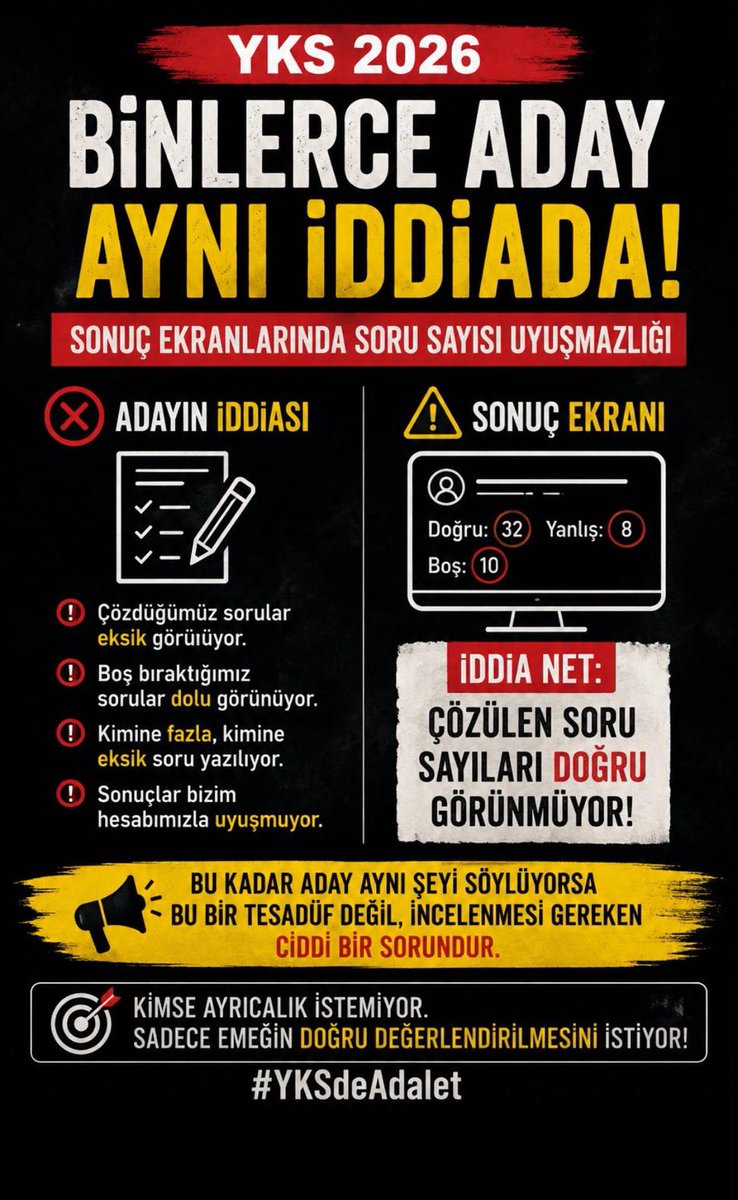 aresbilgi's tweet photo. YKS'ye giren binlerce adaydan aynı iddia..
Bu gençlerin bir soru yüzünden bir yılını,  emeğini, sağlığını,  hayatını çalanlar kime hesap verecek??? Bir sınav yapıyorlar onu bile düzgün yapmayı beceremiyorlar.. Bunun hesabını soran yok tabi adamların umurunda mı 2 soru bir hayatı çaldı..