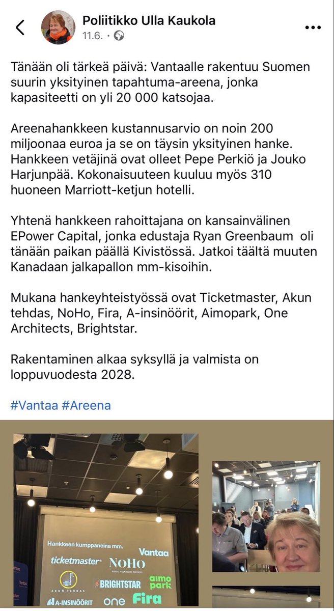HannuJarvinenPS's tweet photo. Ulla on kansainvälinen (internationaali).
Hänellä on ystäviä Kanadassa asti. https://t.co/uWA7KNItrf