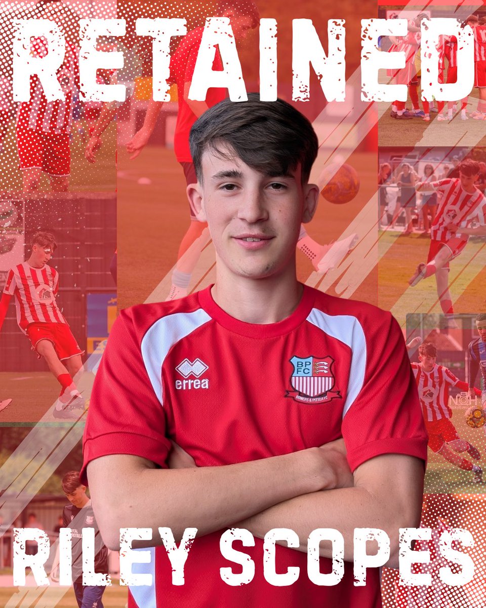 Bowerspitseafc's tweet photo. We're delighted to announce that @RileyScopes has agreed to remain at Bowers for the 26/27 season. Riley impressed last season overcoming a serious injury to then go on and play an important role towards the end of the campaign. 

Welcome back, Riley. https://t.co/yG2yKbqj8T