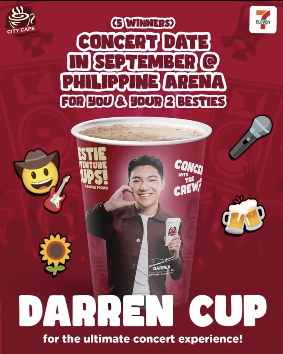 TheDarrenatics2's tweet photo. Grab your choice of #CityCafe cup and get a chance to win these 3 Dream Prizes. Let's go, coffee besties!☕️💚

#DARREN @Espanto2001
#711ph https://t.co/hvYtB385BZ