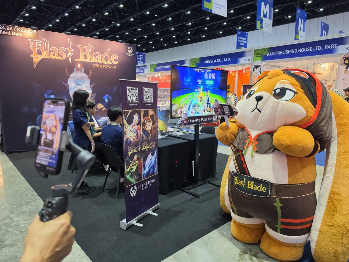 BlastBladeJP's tweet photo. (1/4)
🔥ついに最終日！Blast Blade ブース、大盛況のまま Thailand Content Market 2026（TCM2026） が閉幕！⚔️
最終日も Blast Blade ブースはたくさんの来場者で大盛り上がり！💥
ゲームファンの皆さん、そして興味を持ってブースに立ち寄ってくださったすべての方、本当にありがとうございました！ https://t.co/mNd9O5pitp