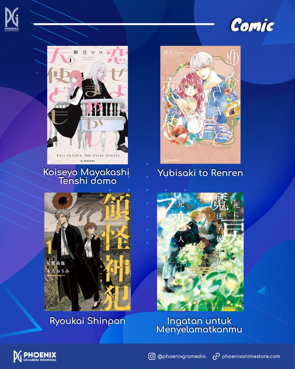 phoenixgramedia's tweet photo. Upcoming New Titles📢

Halo, Sobat Phoenix!  Ada yang baru, nih! 👀

Siap-siap menyambut berbagai komik, light novel, novel, dan Premium Collection (Box Set) terbaru dari PGI yang bakal meramaikan rak bukumu. Stay tuned, karena pengumuman berikutnya nggak kalah seru, lho!

#phoenixgramediaindonesia #upcoming #komik #lightnovel #novel