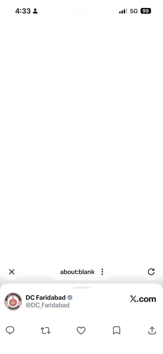 Devdutt_vats's tweet photo. @DC_Faridabad Showing blank when we clink on link https://t.co/7ySxsrscDu