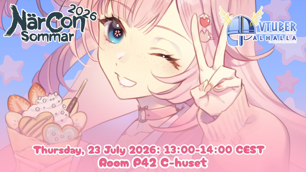 ichigomirukuvt's tweet photo. 📢ATTENTION KAIJU! 

Catch me at @narcon with @VtuberValhalla !

📍C House, Room P42 
⏰Meet &amp; Greet: 13:00 - 14:00 CEST

Drop by to hang out and grab a free merch pack! 

#NÄRCON2026 #VtuberValhalla https://t.co/YJrDx5MZyb