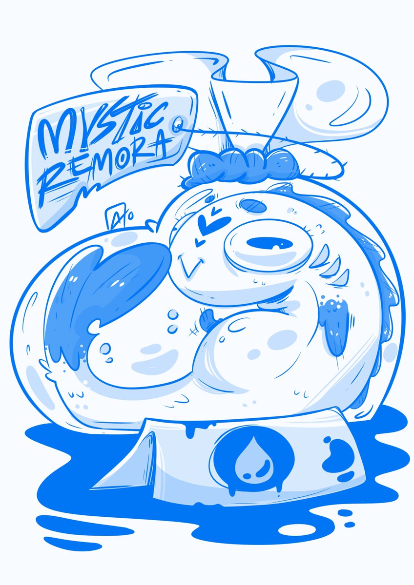 _alx22_'s tweet photo. No lo enseñé por aquí, pero hice este diseño de Magic de la Mystic Rémora y muchos me han preguntado ya si voy a sacarlo 🥹🩵🐟 https://t.co/uDT28pskVI
