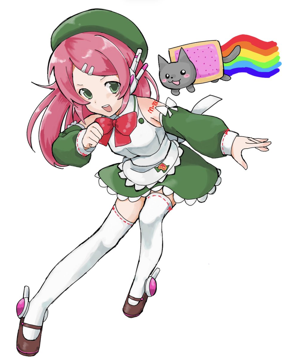桃音モモ モモちゃんとNyan Cat^╷ ̫╷^