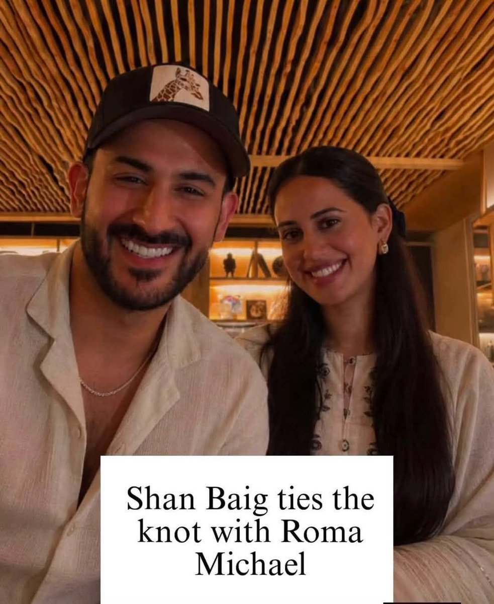 MuhammadTa51026's tweet photo. Congratulations to Shan Baig and Roma Michael on tying the knot! ✨ May your journey together be filled with love, joy, and everlasting happiness. 💖
#Newlyweds #ForeverTogether https://t.co/FBvDGWtd8D