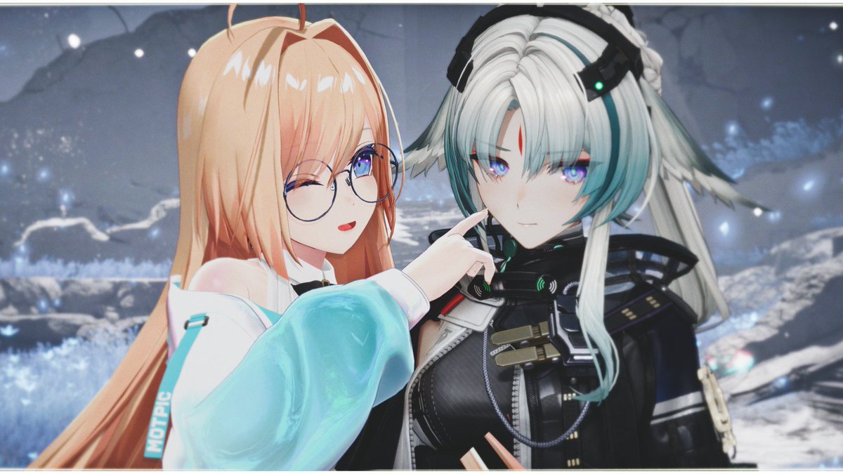 Lit_virtual's tweet photo. 看完 1.4 劇情之後，更喜歡李織煙了🤍
所以忍不住弄了一張合照 ٩(๑•̀ω•́๑)۶

#旅するLitちゃん
#エンドフィールド
#アークナイツエンドフィールド
#ArknightsEndfield https://t.co/YRFrysLck2