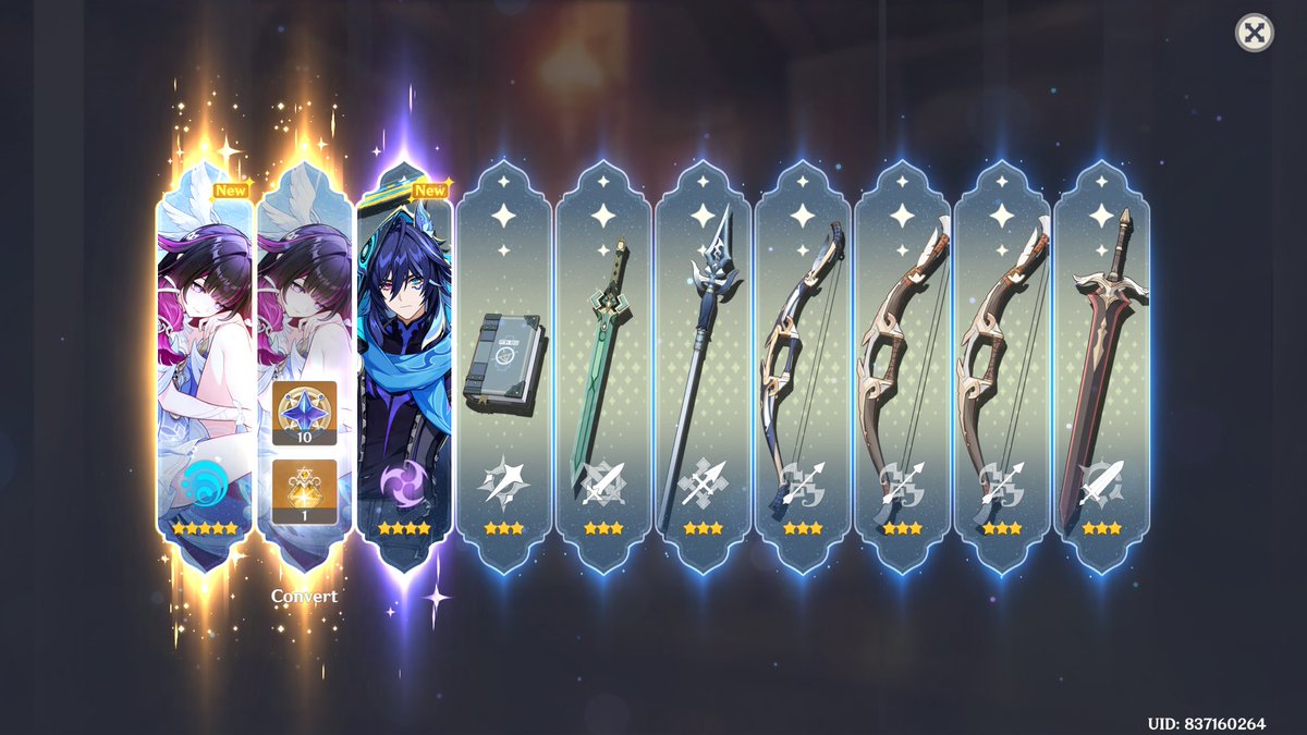 LeeRaeGaming18's tweet photo. First time I ever got the rate up character twice. (photo taken last night) Also first Ororon apparently. https://t.co/O9bXP9Tezb