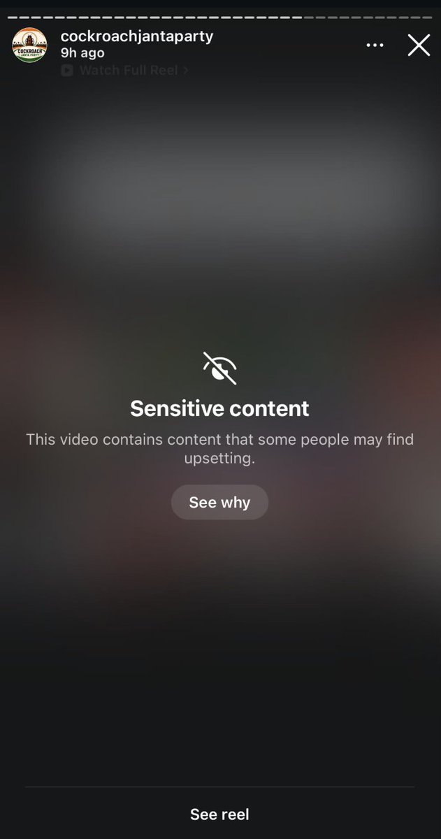 internetfreedom's tweet photo. IFF statement on the restriction and shadow bans of protest related content on Instagram and demanding transparency from META

July 22, 2026

Users across India are reporting that reels and videos documenting the ongoing student protests in Delhi are being marked as "sensitive content" on Instagram. This includes stories being shared by the CJP official account and for Anish Gawande. Story shares of these reels display an interstitial warning, and in several instances the "See reel" option does not function at all. Creators are also reporting a sudden and unexplained collapse in reach, consistent with what is commonly described as, "shadowbanning".

We emphasise that protest documentation is core political speech. It sits at the heart of the guarantee under Article 19(1)(a) of the Constitution and when a platform suppresses such content at scale, silently and without notice, it injures both the speaker and the public's right to receive information.

We call on @Meta to state clearly:

(1) whether accounts or posts relating to the Delhi student protests are being subjected to reduced distribution or feature restrictions;

(2) the specific Community Standard under which reels are being labelled as sensitive content;

(3) whether any of these actions arise from legal demands by government authorities, including through the Sahyog Portal or notices under the IT Act; and

(4) what remedy and appeal is available to affected users.

We call on Meta to publish this information and restore content that does not violate its stated policies.