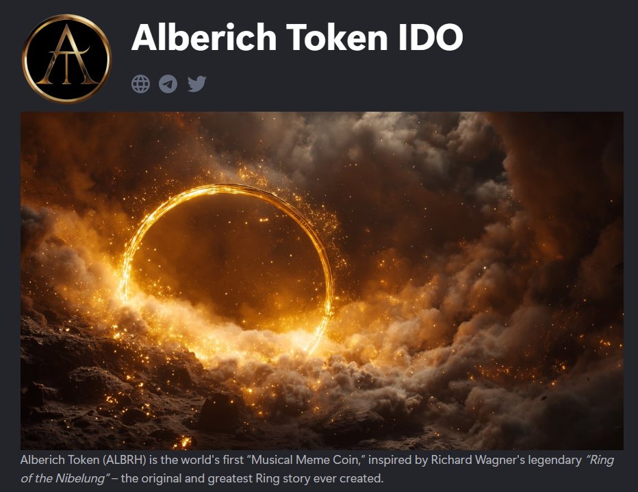 BOAlambo's tweet photo. Every now and then, a project comes along that feels different from the usual Web3 launch.

That's what I thought when I started reading about Alberich Token. Calling itself the world's first Musical Meme Coin, it combines music, mythology, AI, storytelling, and blockchain into one evolving universe. It's a creative direction you don't see very often.

What also caught my attention is that the IDO registration is already open ahead of the launch on July 28 through Spores Launchpad. The token will be offered at $0.0001, with a $500,000 raise, and there's even 50 whitelist spots set aside for randomly selected non VIP participants who register early.

More than anything, I'm interested to see how the story behind @LegendAwakes continues to unfold as this next chapter begins.

If you enjoy discovering projects before they officially launch, this might be worth looking into before registration closes.