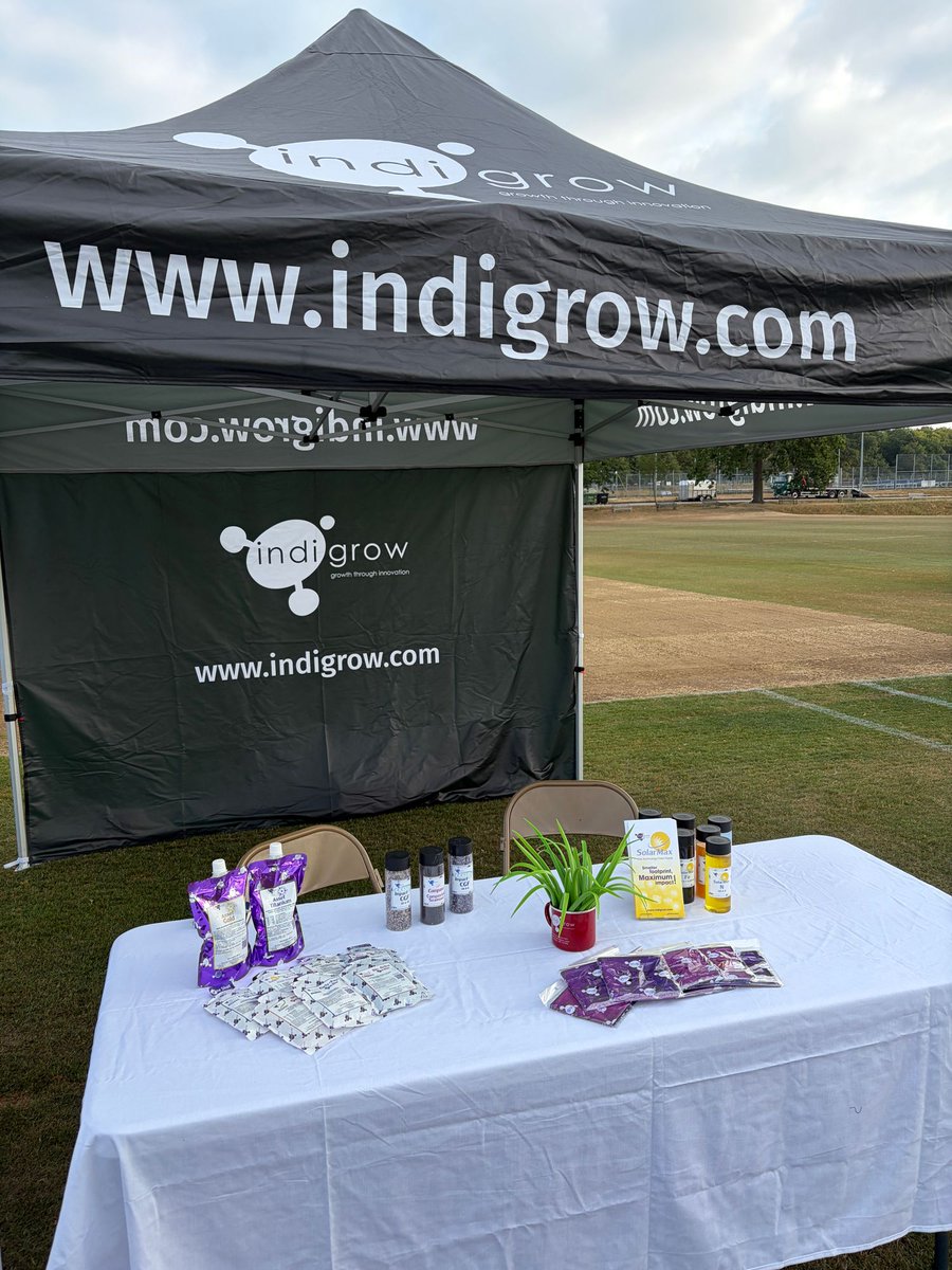 indigrowuk's tweet photo. All set up and ready for the Turf Business Education Knowledge Lab today at Haileybury School - looking forward to meeting everyone attending! #growththroughinnovation #groundsperson #turf https://t.co/POTzexZufM