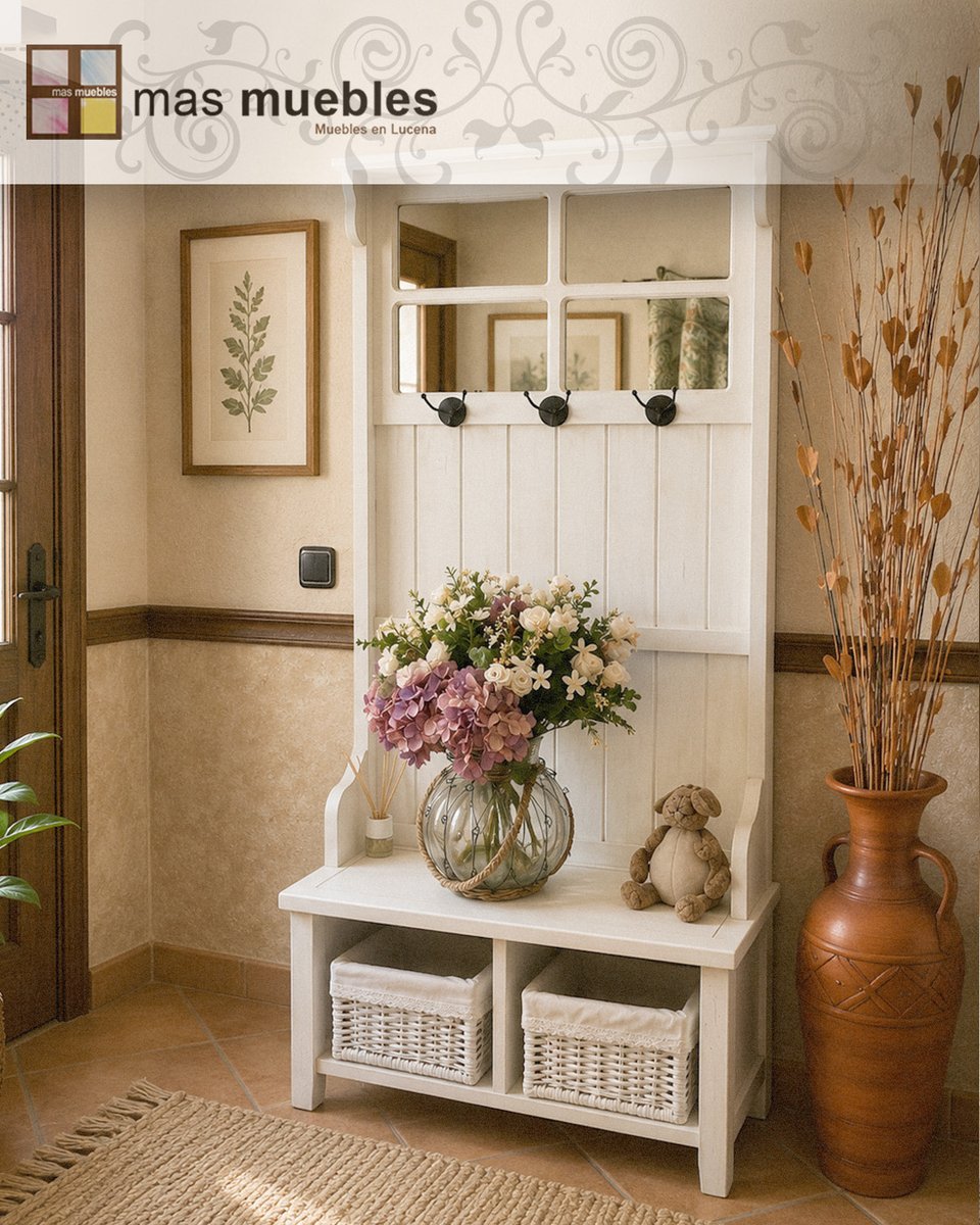 MasMueblesLuc's tweet photo. La entrada de casa también merece ser un rincón bonito, acogedor y práctico.

Este recibidor en blanco reúne espejo, colgadores, banco y espacio de almacenaje para ayudarte a mantenerlo todo en orden desde el primer momento. https://t.co/wk4OTA3mR6