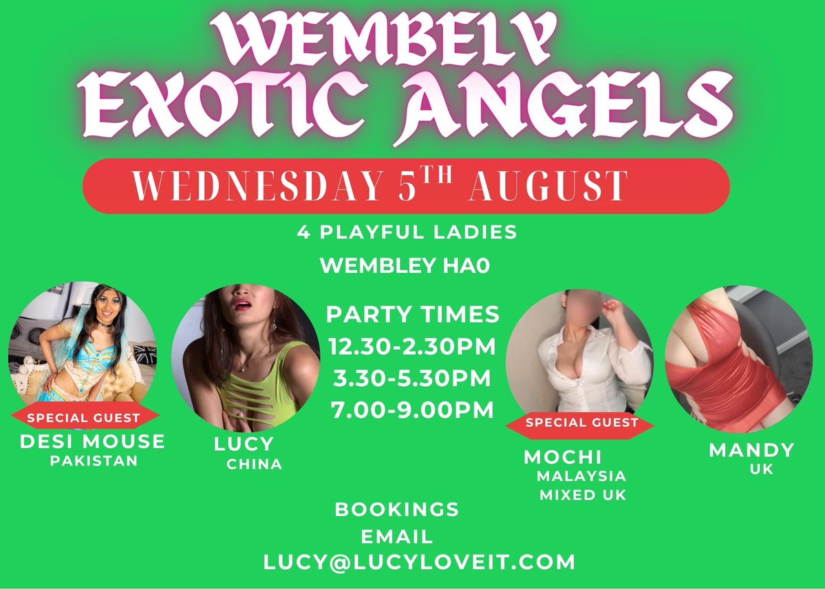 LucyAngel90's tweet photo. This Saturday 25/07 is Now fully booked. 

Our next event is Wembley 5th August https://t.co/BMSBEcNGX4