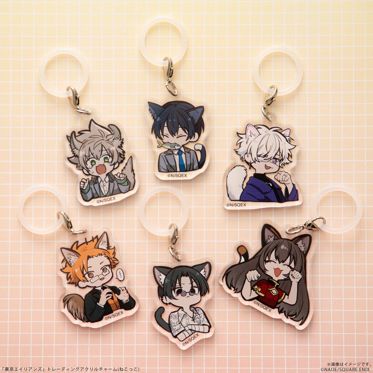 SQEX_ComicGoods's tweet photo. ／
#東京エイリアンズ
キュートな新作グッズが本日発売✨️
＼

「ねこっこビーム」を浴びたキャラクターたちの新作グッズ😽
困惑気味な姿からノリノリな表情まで…！？
ねこっこビームに翻弄されるキャラクターたちの姿をぜひお楽しみください💙

◇アニメイト店舗ほかにて販売中！ https://t.co/S0jLW1ij6M