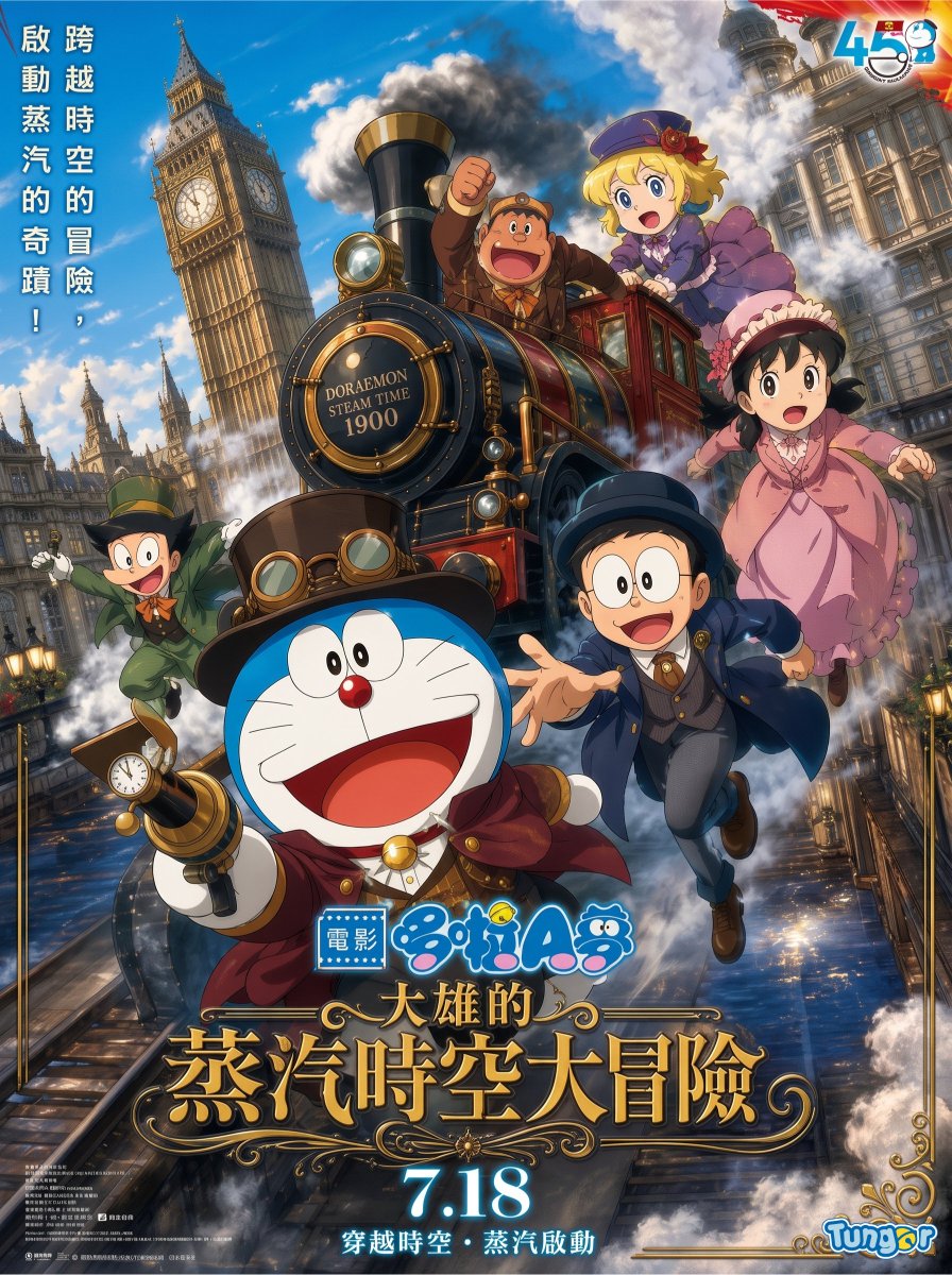 TungorMonFansub's tweet photo. OMG, the Doraemon Movie 2027 poster was created by the Chinese wizards! 

#映画ドラえもん2027 #映画ドラえもん https://t.co/BkrqzW7AcG