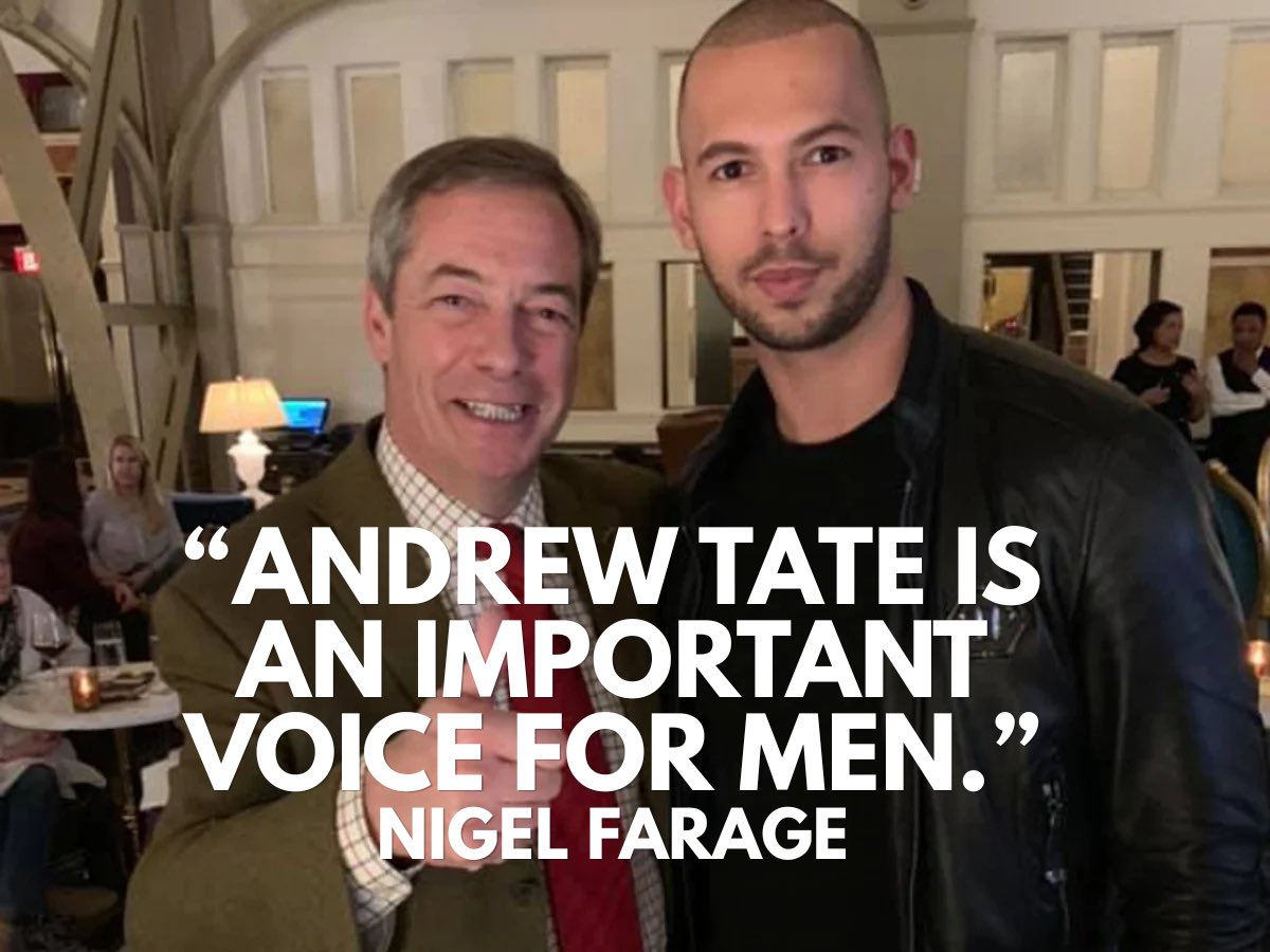 reformexposed's tweet photo. Donald Trump has green lighted Andrew &amp; Tristan Tate’s extradition to the UK.

You gonna meet them at the airport to offer your support, @Nigel_Farage?

How about you @TiceRichard?

We know you are both fans. https://t.co/S2t9Th9D7q