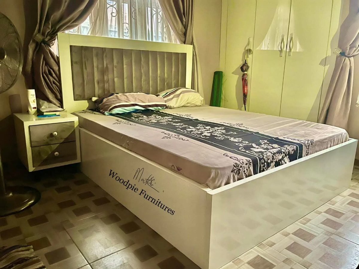 woodpie19's tweet photo. 🛌: White 4.5 x 6 Feet Bed-Frame in a Suede Fabric Finished Headboard. Perfect Fit for your bedroom. https://t.co/LmdVBjOi8X