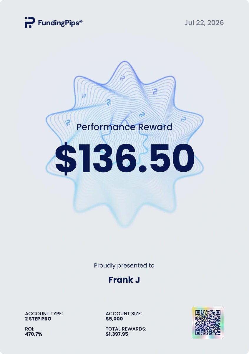 frank__trades's tweet photo. If you see $100, collect it. The goal is not just to be profitable but to be consistently profitable. 

2nd payout W/@fundingpips🏌️‍♂️ https://t.co/gduBoKnZUN