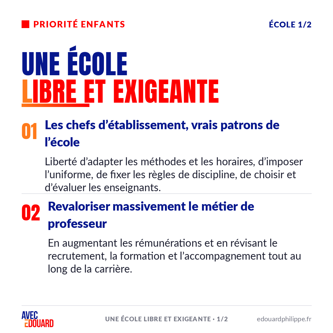 PierreTherond's tweet photo. @EPhilippe_LH a présenté ses grandes priorités pour 2027 : #sécurité, #enfance, #prospérité, #rayonnement.
Cet été, thème par thème, les premières mesures associées. On commence par l'#école 👇
https://t.co/33eNwXfOMq
@Avec_Edouard #Priorités2027 https://t.co/CFPZ7k8DCM