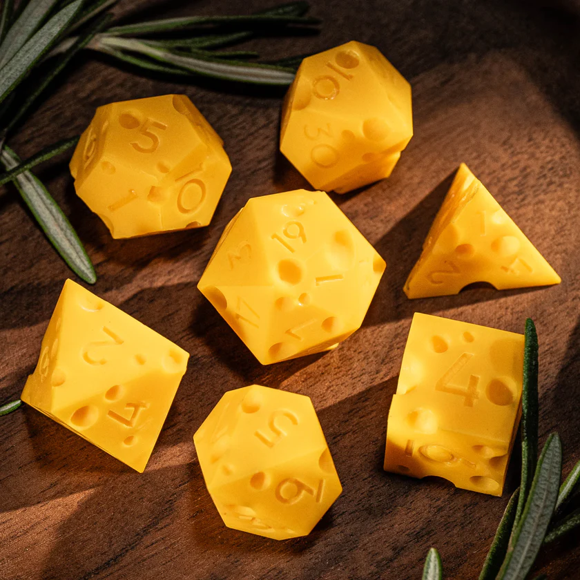 urwizards's tweet photo. The party said bring snacks.
We may have misunderstood.
Forbidden candy dice are here. 
Which one are you choosing?

#dnddice #ttrpgdice #dicegoblin #dungeonsanddragons #resindice #dicecollection #tabletoprpg https://t.co/fVUucIUoVK