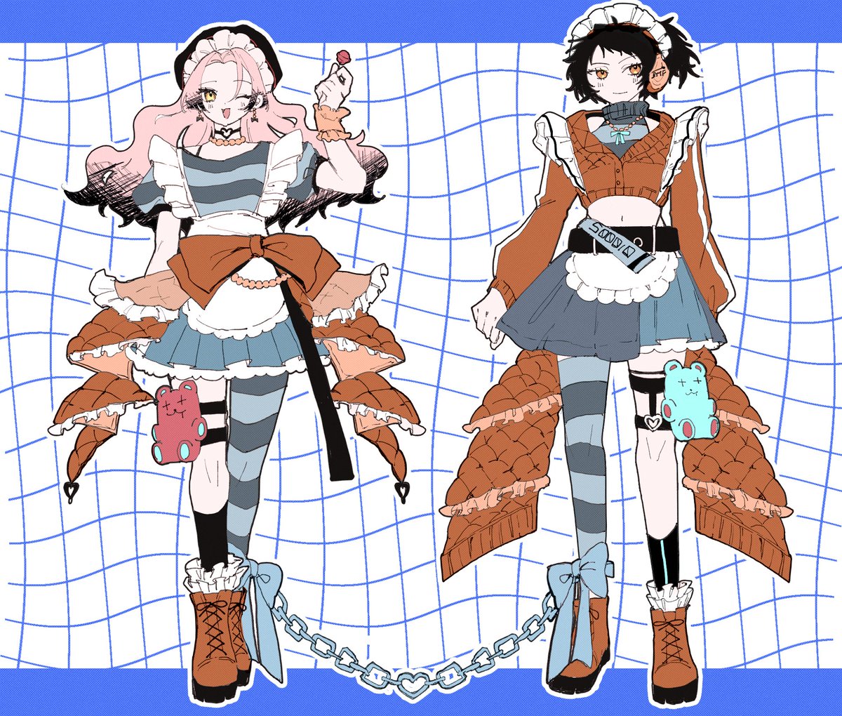 OILLV_'s tweet photo. ⚠︎女体化, 衣装捏造
🍮🎮で囚人メイド♡ https://t.co/VzeDfZ2F9c