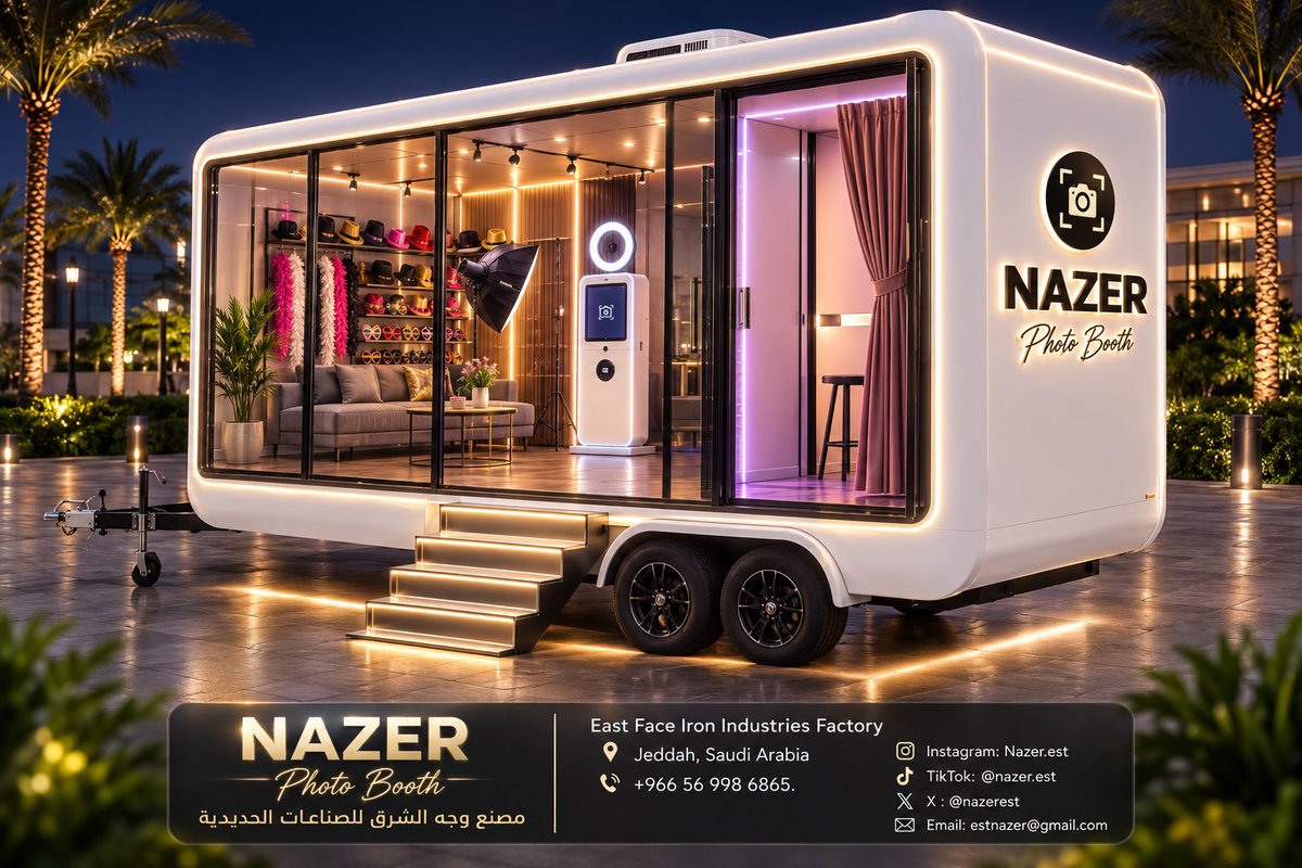 nazerest's tweet photo. صناعة عربات الفود ترك والأكشاك باحترافية عالية.
خلّ التفصيل والتجهيز علينا… وأنت مرتاح .

⭐ لأن مشروعك يستحق أفضل من مجرد عربة.

المصانع والورش كثيرة… لكن الفرق الحقيقي في الجودة، وفن التشطيب، والخامات.

📞 0569986865

#فود_ترك
#عربات_طعام
#تفصيل_فودترك 
#مشاريع_ناجحة
#أكشاك https://t.co/iWIPXyaOs9
