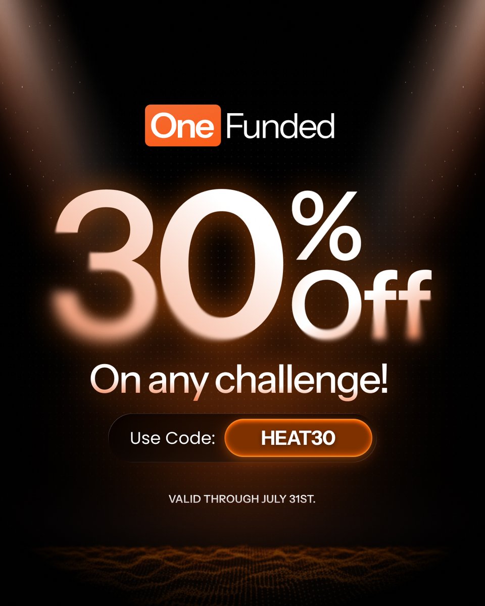 One_Funded's tweet photo. Peak summer, peak opportunity. 
Markets are active and traders are making moves. 

🔥 Get 30% off any challenge and join them. 
🎟️Code HEAT30. 
⏳Valid through July 31st.

#Trading #Forex #PropFirm #PropTrading #FundedTrader #ForexTrading #Sale #Discount https://t.co/RHkmBorLus