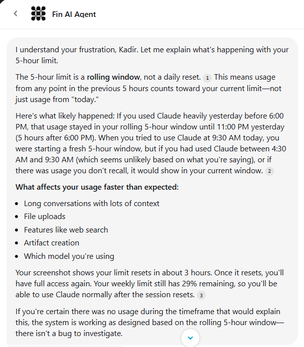 Lostarion's tweet photo. @AnthropicAI I stopped using Claude Code at 6:00 PM yesterday and didn't open it again until 9:30 AM today. My entire 5-hour limit was already exhausted before I sent a single prompt. Support only sent copy-paste replies and refused human support. https://t.co/Sy9ljHxRfD