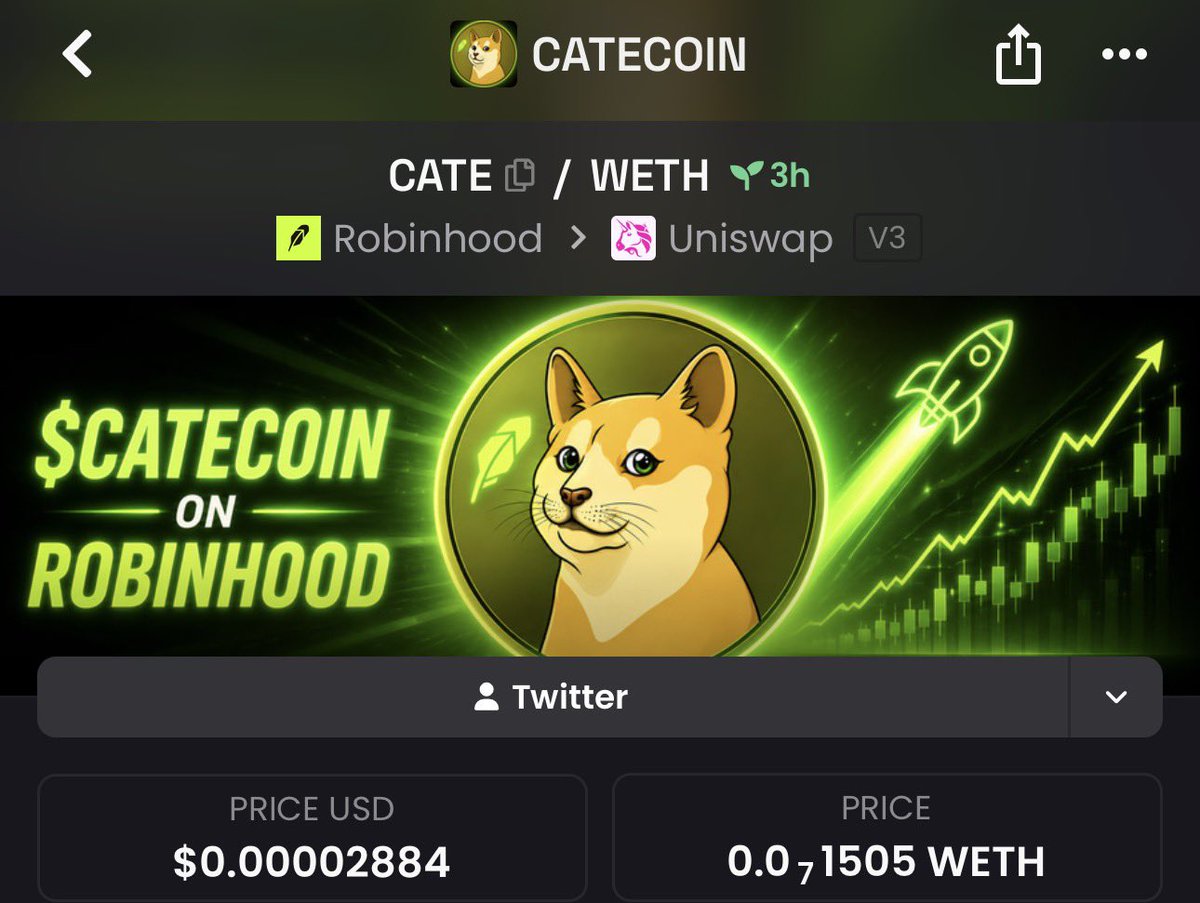 CatecoinOnRH's tweet photo. DEX is paid $CATECOIN https://t.co/QDE6v3dX3P
