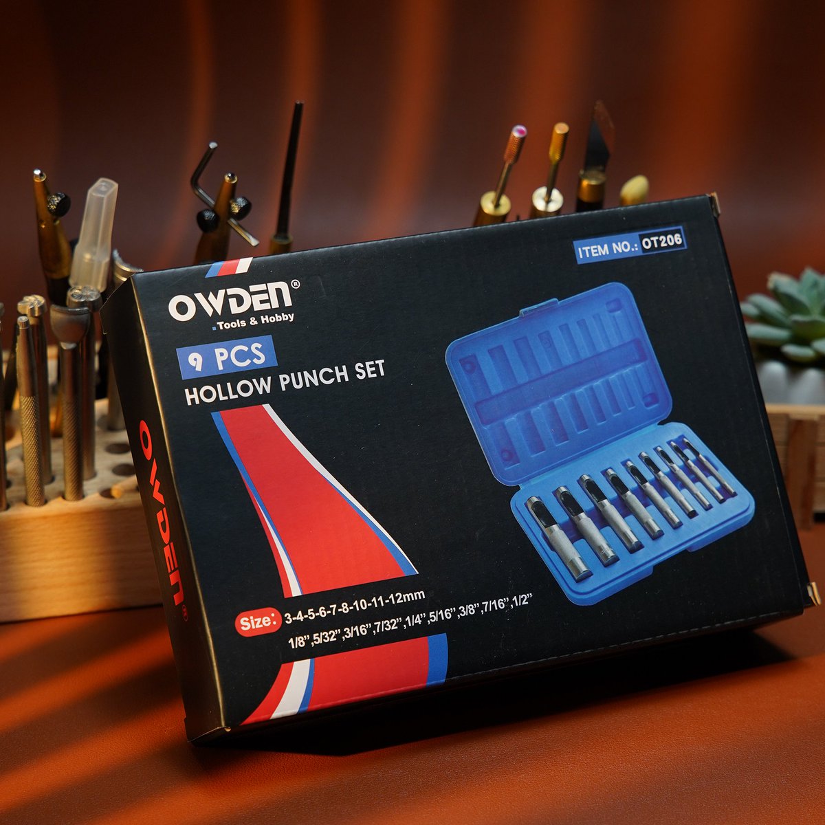OWDENCRAFT's tweet photo. Precision holes made easy! 🎯 OWDEN's 9pc Hollow Punch Set (1/8" to 1/2") is your go-to for clean cuts in leather. Perfect for belts, bags & more! Get yours! #OWDENtools #hollowpunch
#OWDEN #leathercrafttool #DIYtool #handtool #leatherworks #leatherart #leathertool https://t.co/qXR0sWNGEp