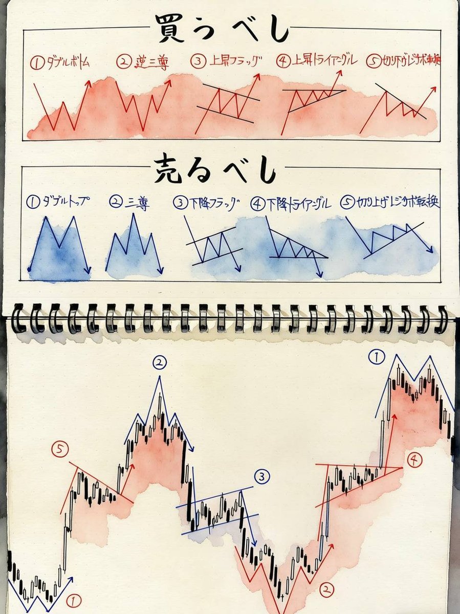 maikonokeiba211's tweet photo. 母には非常に感謝しています。彼女は私の投資の師匠であり、子供の頃から彼女の影響を受け、投資を学びました。
現在、私の総資産は10億円を超えています。
母は今年78歳です。
彼女は株式投資を46年間続けています。
毎月約80万円の利益を得ており、笑いながら「これは年金よりも安定している」と言っています。
先日、息子が言いました。「おばあちゃん、株を学びたい！」 すると母は本当に喜んで顔をほころばせました。
その後、母は一週間かけて初心者向けの「株のノート」を書き上げました。
私は言いました。「もしこれをオンラインでシェアしたら、誰かの役に立つかもしれません。」
母は笑いながら「あなたがどう配布しても構わないわよ」と言いました。
もし皆さんが興味をお持ちであれば、母のノートを公開したいと思います。