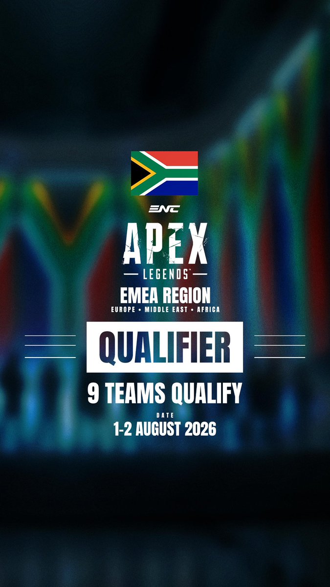 TeamRSA_Esports's tweet photo. Apex Legends!!! Last couple of days to register for the @ENC_EN qualifier.

1+2 August
EMEA Region
9 teams qualify 

Signup here: https://t.co/sSmYMvvZ1x

#TeamMzansiENC https://t.co/EICyCC79jw