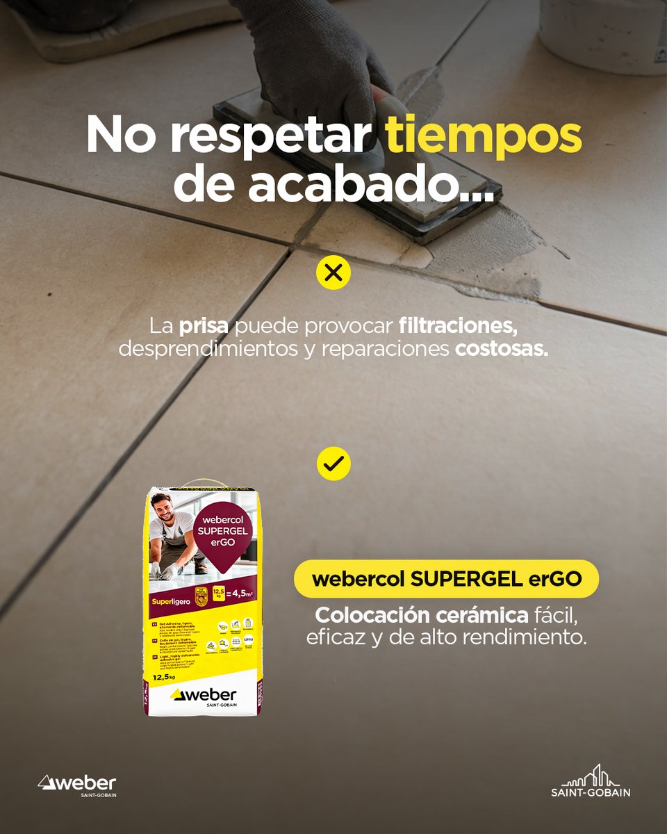 SGweberES's tweet photo. 💧 3 errores que pueden comprometer la durabilidad de una piscina:

🔸 Pensar solo en el acabado.
🔸 No respetar los tiempos.
🔸 Combinar materiales incompatibles.

✔️ Impermeabilización, colocación y juntas con soluciones Weber.

#MakingTheWorldABetterHome https://t.co/he8yIY4Ufa
