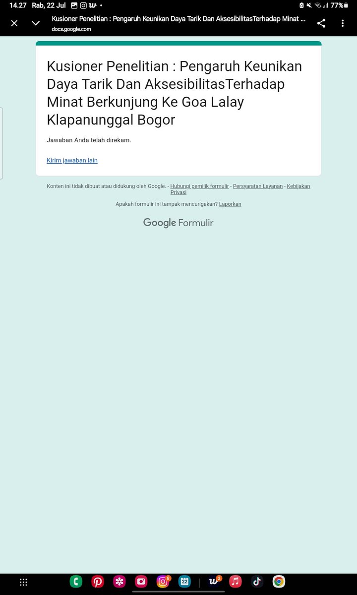 gorgellebae's tweet photo. @eriaegii haloo kaaa, sudah ku isiii yaa, barter kuesioner yuk kaaaa https://t.co/tPG98p0Qk8 makasih banyak kakkk! ♡ https://t.co/ZCvYUGsOt5