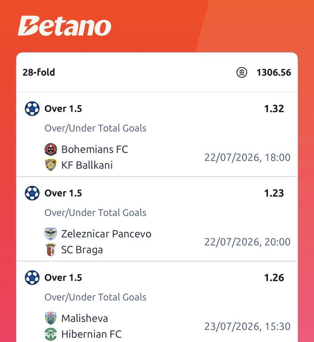 holasteve44's tweet photo. Edit of the games 👇

1,306 odds       GMDJNJLS
916 odds            HBQBAMW9
314 odds           7Y7GGGCV

Ov1.5 goals https://t.co/vx6YW42hCu