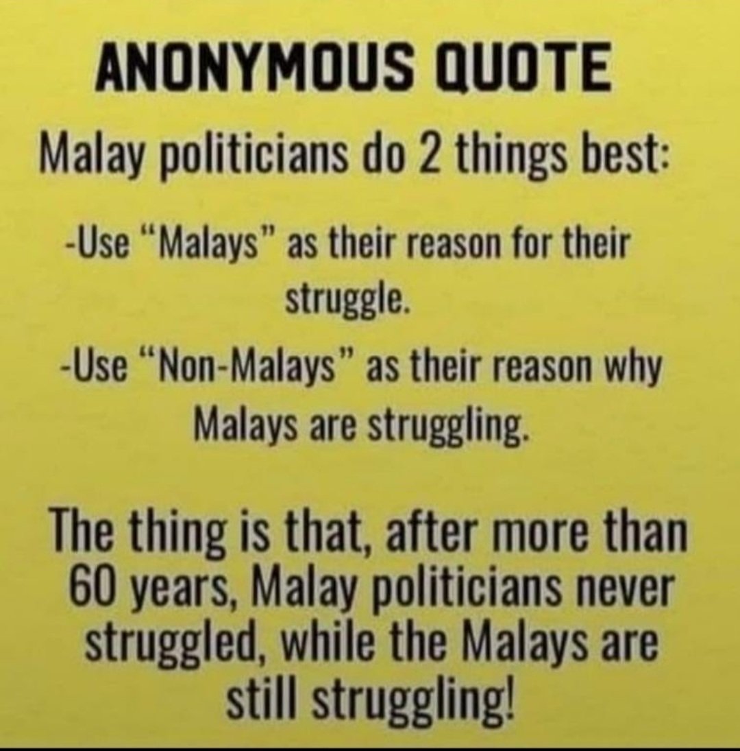 imfsea_aruna's tweet photo. @mahharulismail @RajaMohdShahrim This is the truth and reality of crafty Malay politicians using the Malays win elections. https://t.co/oho5ww7uU4