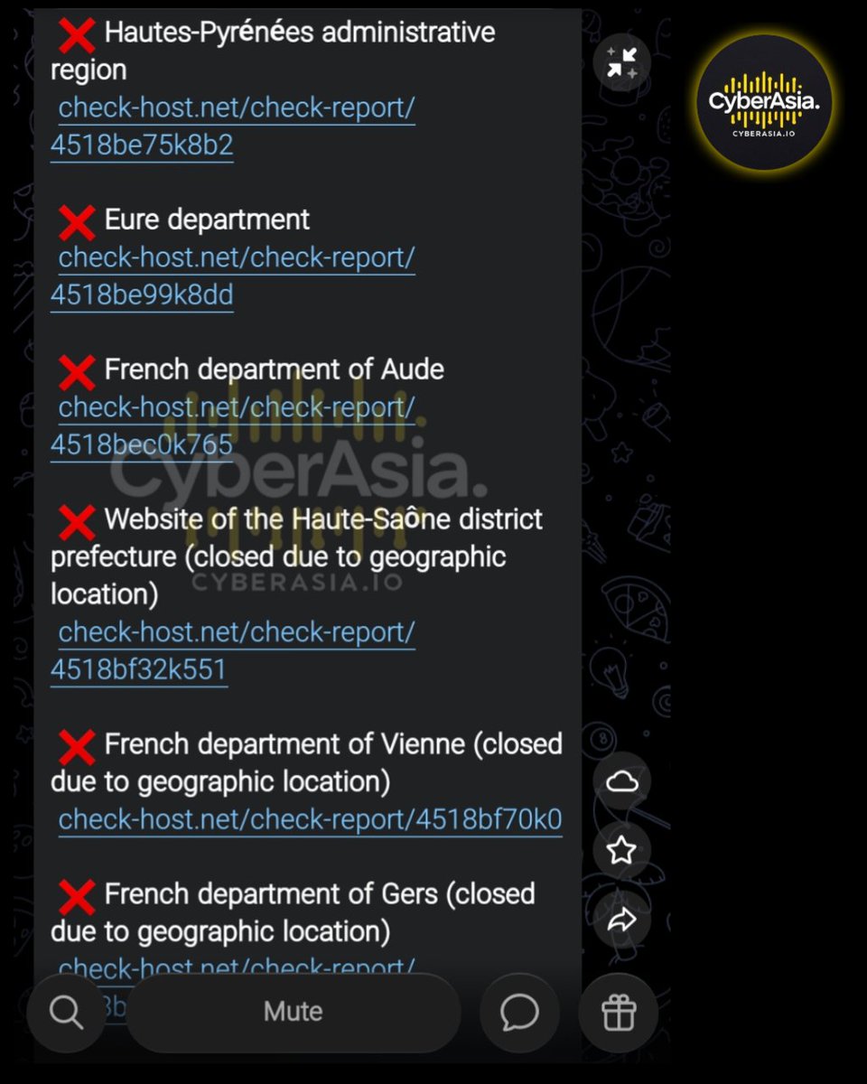 cyberasia_io's tweet photo. π¨ France Alert π«π·
Hacker group #NoName057(16) has launched coordinated distributed denial-of-service #DDoSattacks targeting local government and public service websites across #France, under its ongoing #OpFrance campaign.
#FranceCyberSecurity #PublicSectorCyberAttack https://t.co/a12hZzvgov
