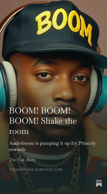 BlokeOak57182's tweet photo. $BOOM #Audioboom
Considering the 2030 growth opportunity at Audiobooom in "BOOM! BOOM! BOOM! Shake the room" https://t.co/OxBESi54W7 https://t.co/esdRn0Utq6