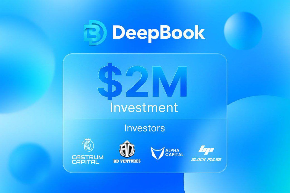 deepbokai's tweet photo. 🚀 Big step forward for DeepBook

We’re proud to announce a $2,000,000 investment from a powerful lineup of backers:
@castrumistanbul
@ventures_bd
@alphacapital_vc
@BlockPulse_Web3
This support marks a major milestone as we scale #DeepBook across the future of AI-powered crypto. https://t.co/SGhCwiJKRz
