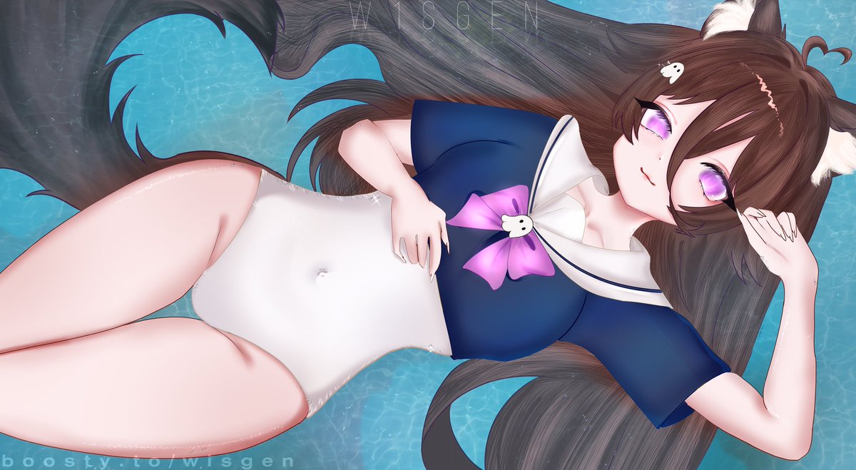 w1sgen's tweet photo. drew an art piece for vtuber "nubchan" , I hope you like it and promote the art! 
Are we drawing more vtuber?🐾✨ 
#art #vtuber #anime #girls #cute #digital https://t.co/9URI2QrMDF