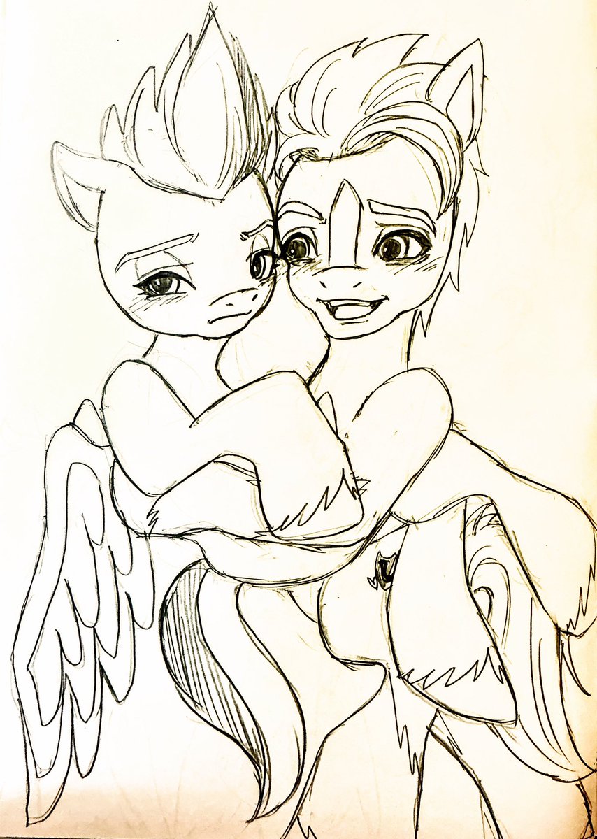 SilverShion28's tweet photo. 怪我したジップをお姫様抱っこで連れて帰る保安官
#イラスト #アナログイラスト #お絵かき #落書き #マイリトルポニー #MyLittlePony #MLP #ジップ #ZippStorm #Zipp #ヒッチ #HitchTrailblazer #Hitch #stormblazer #zitch #mlpart https://t.co/14RV3bj1vf