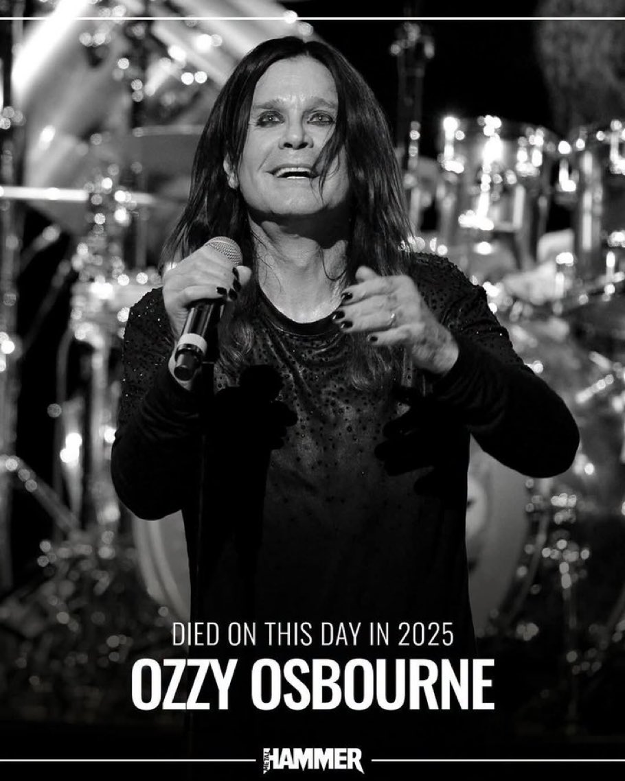 rockerdad's tweet photo. Today is the 1 year anniversary of the passing of Ozzy Osbourne. 

What a legacy. 
What a great guy. 
What joy we have from his music. 

Thanks John. 
We miss ya. https://t.co/vhaUFFCUFt
