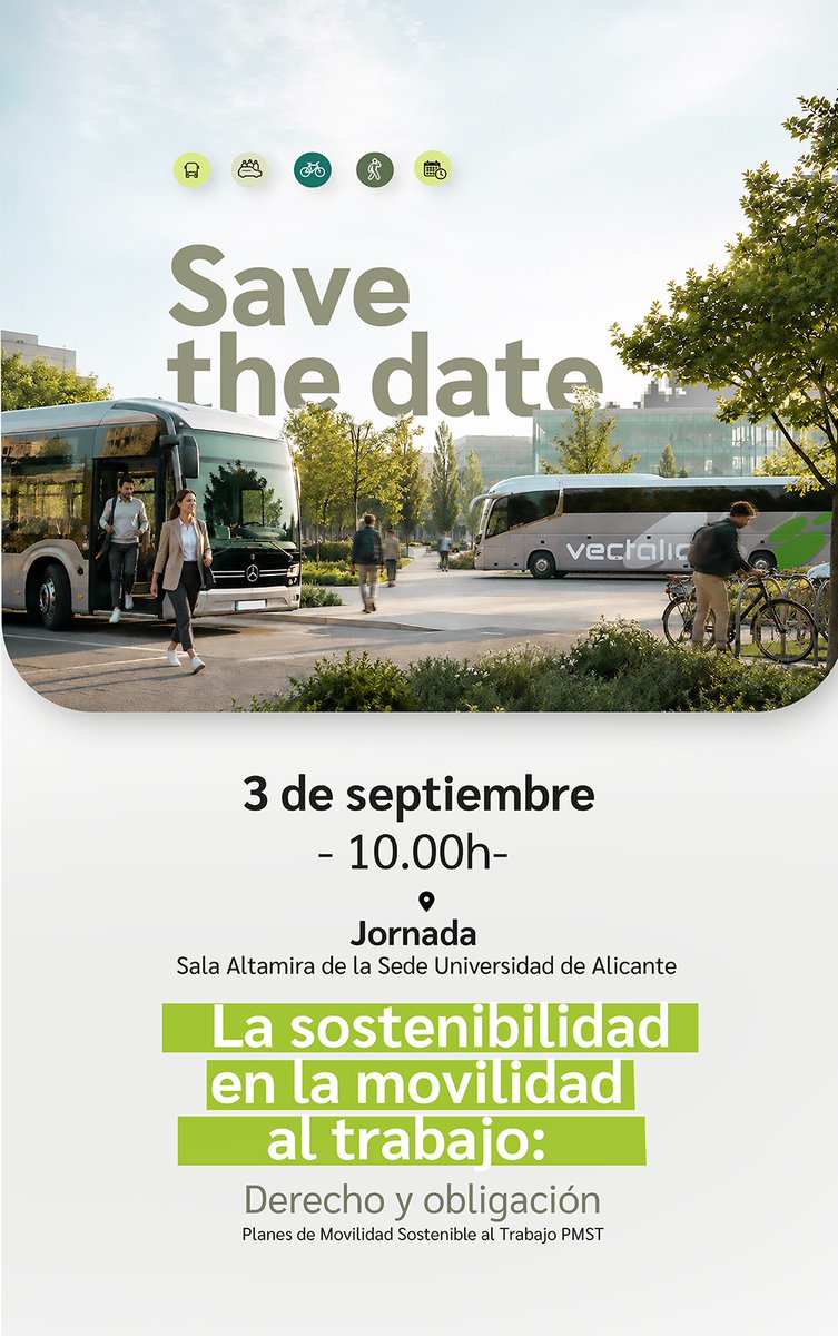 CEV_CV's tweet photo. #CEVAlicante |📌 El próximo 3 de septiembre analizaremos los retos y oportunidades que plantea la nueva Ley de Movilidad Sostenible en la jornada organizada por la Cátedra Vectalia Movilidad, #CEV #Alicante y @vectalia 

🗓️ 3 de septiembre
📍@UA_Universidad

⌨️ ¡Inscríbete! https://t.co/5Pe4e4dLlO