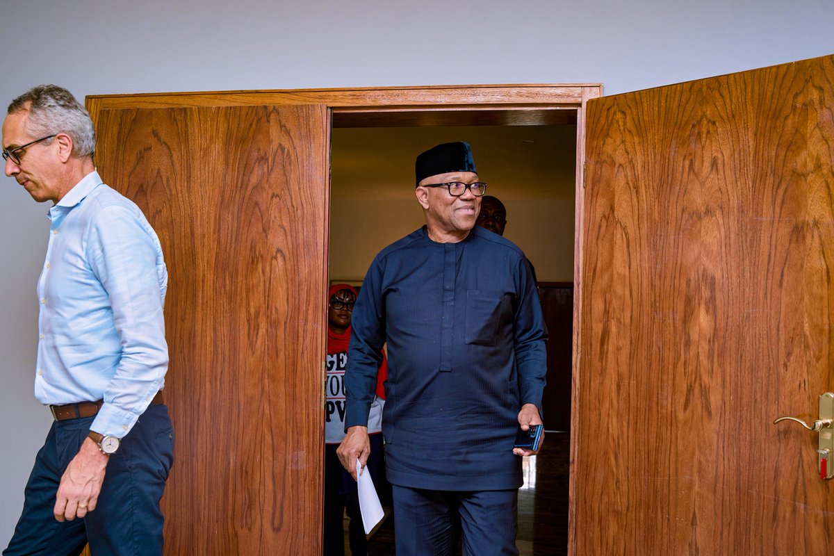 EstherUmoh10's tweet photo. Yesterday, Peter Obi met with the Swiss Ambassador to Nigeria, Mr. Patrick Egloff.

It was a privilege to be in the room, listening to the conversations, capturing the moments, and watching both men discuss issues that truly matter to Nigeria.

As I stood behind the camera, I couldn’t help but smile, knowing that with Peter Obi, Nigeria will be OK.