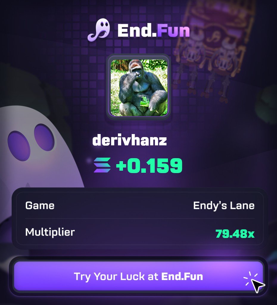 solprimeio's tweet photo. THE ENDY'S LANE CHALLENGE IS OFFICIALLY OVER

Congratulations to @Derivhanz334 for completing the challenge and taking the win! 🏆🔥

They managed to flip 0.002 SOL → 0.159 SOL. 👀📈

Insane run well played &amp; thank you for playing https://t.co/1kevEevagS! ❤️ https://t.co/vPoTYC5wT8